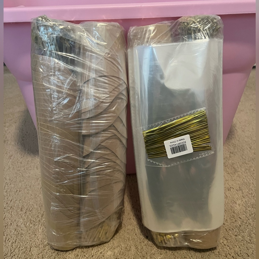 Craft Paper Charcuterie Cups with Picks, Bags, & twist ties